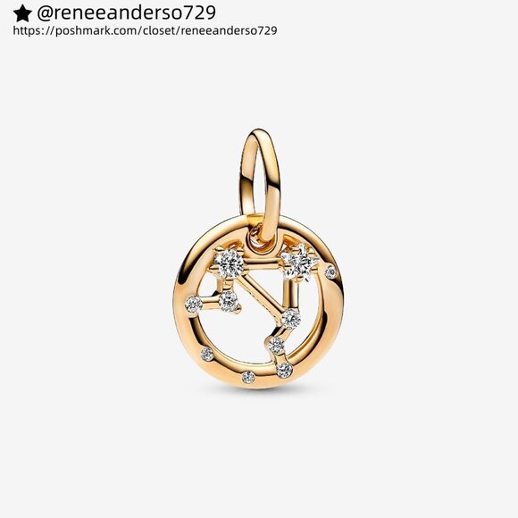 Pandora Libra Zodiac Dangle Charm - Picture 1 of 6